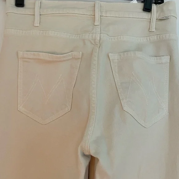 MOTHER Women's Light Tan The Hustler Ankle Fray, Size 27 - Picture 3 of 15